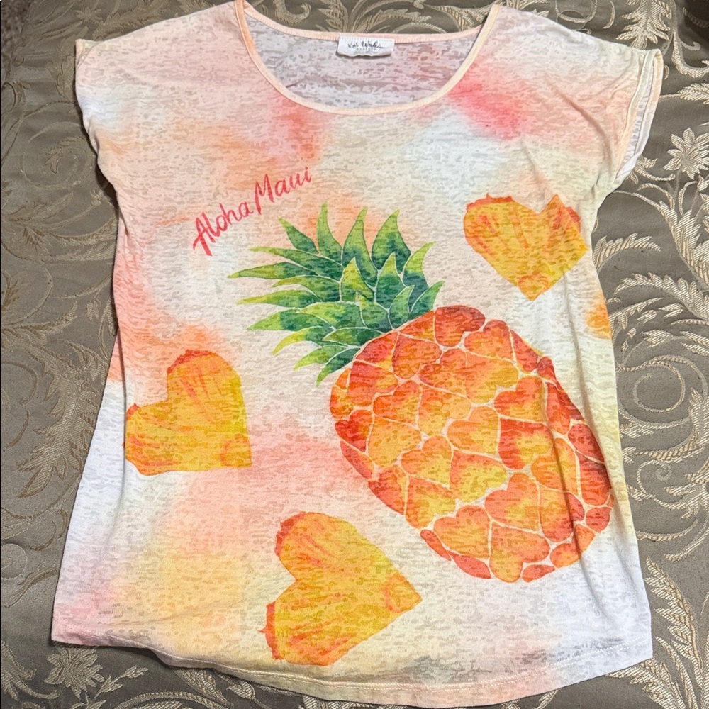 Pineapple Print Shirt - Multicolor